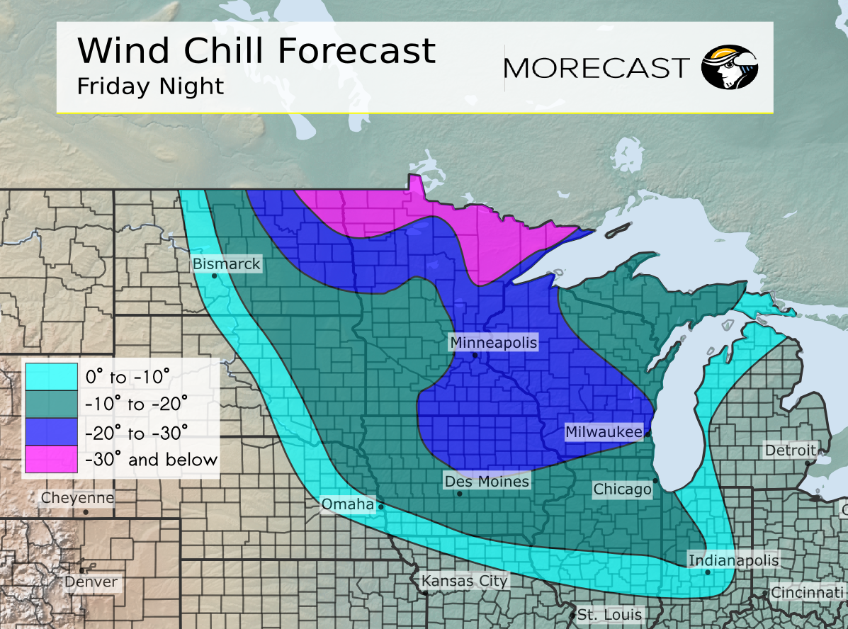 Dangerous Cold Conditions Coming Into Midwest – MORECAST