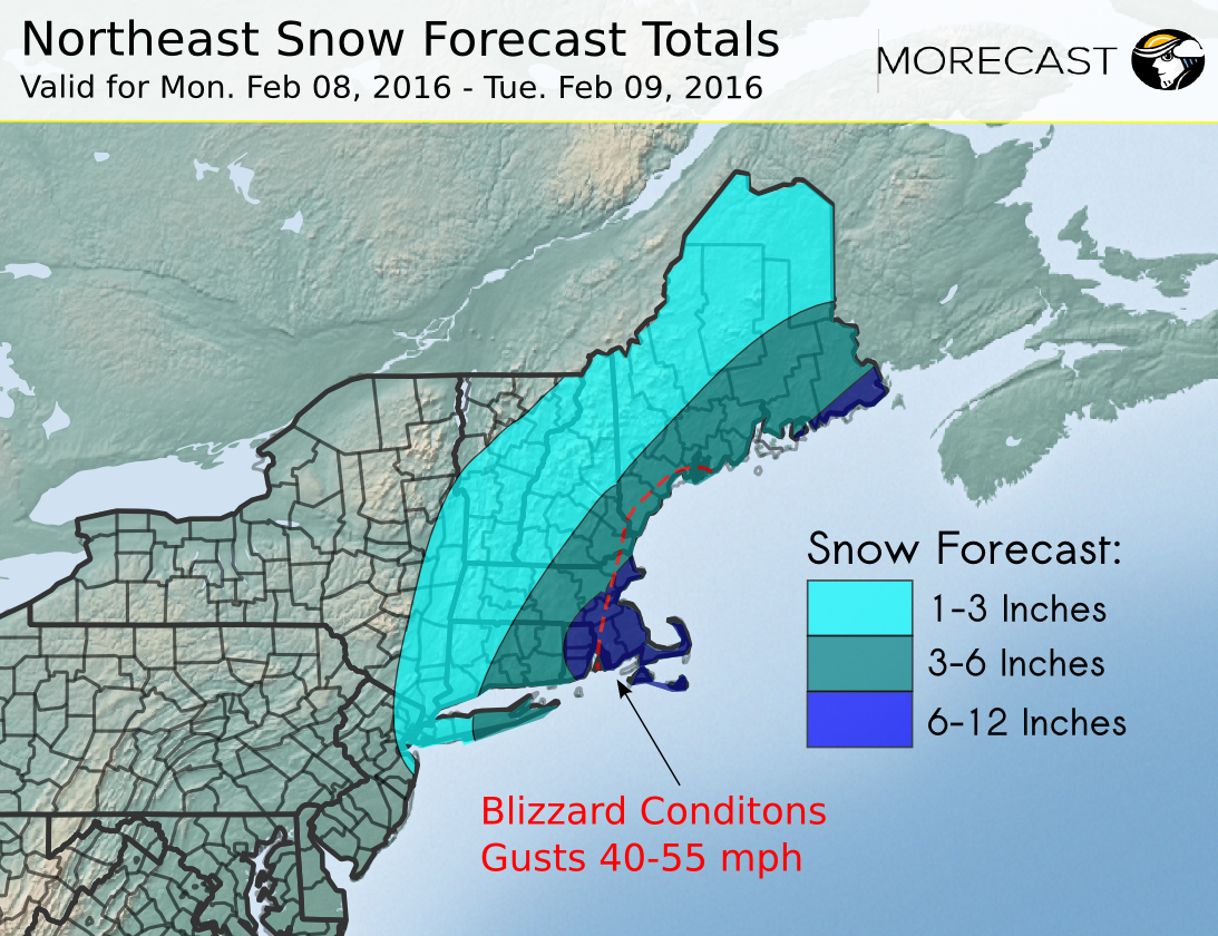 Blizzard conditions and snow coming to the Northeast MORECAST