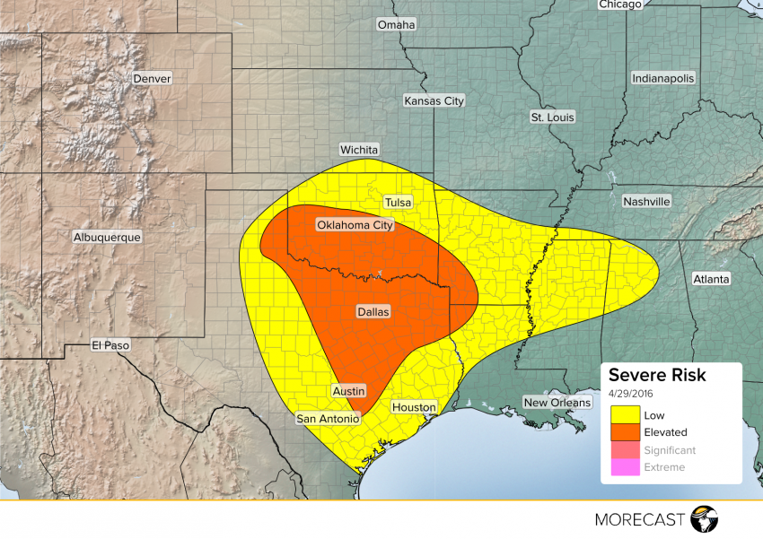 Severe storms texas and oklahoma