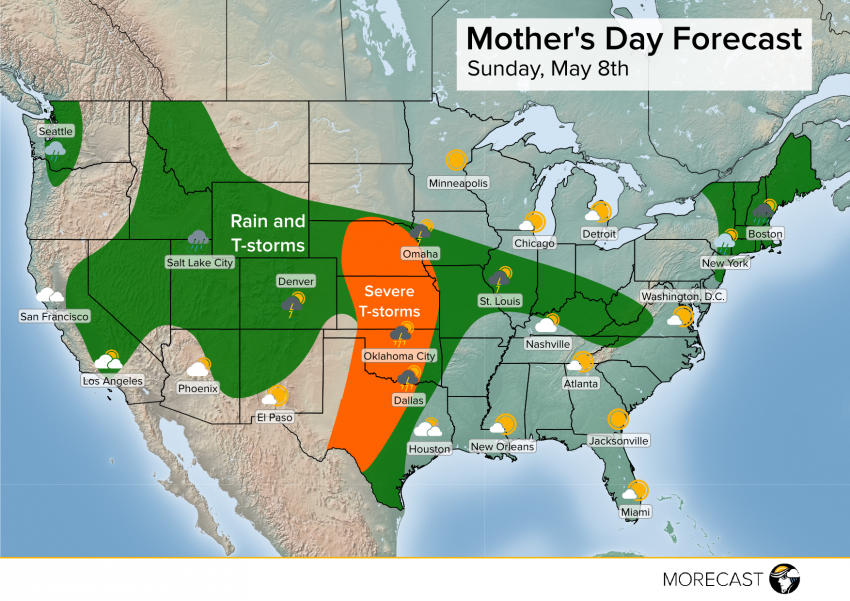 National Outlook for Severe Weather Mother's Day
