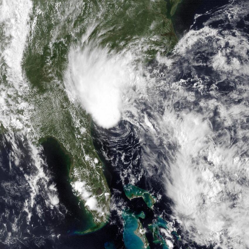 View of Tropical Storm Bonnie from space on May 28 (Source: NOAA)