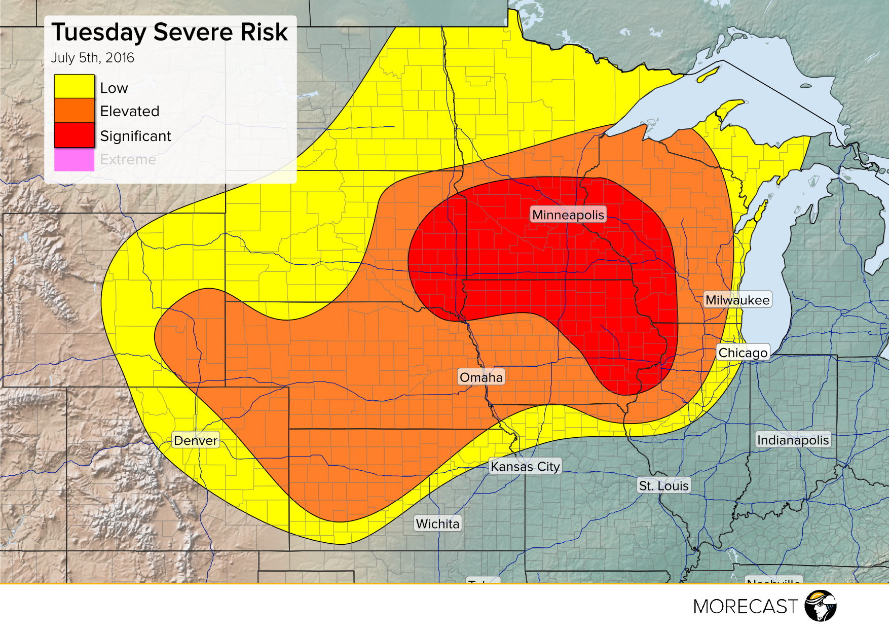 Significant Risk of Severe Storms in the Plains & Upper Midwest Tuesday ...