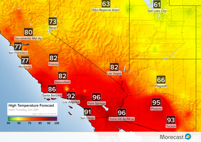 Santa Ana Winds Bring Extreme Heat And Fire Risk To Southern California