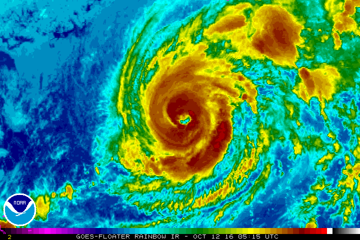 Satellite loop for Hurricane Nicole