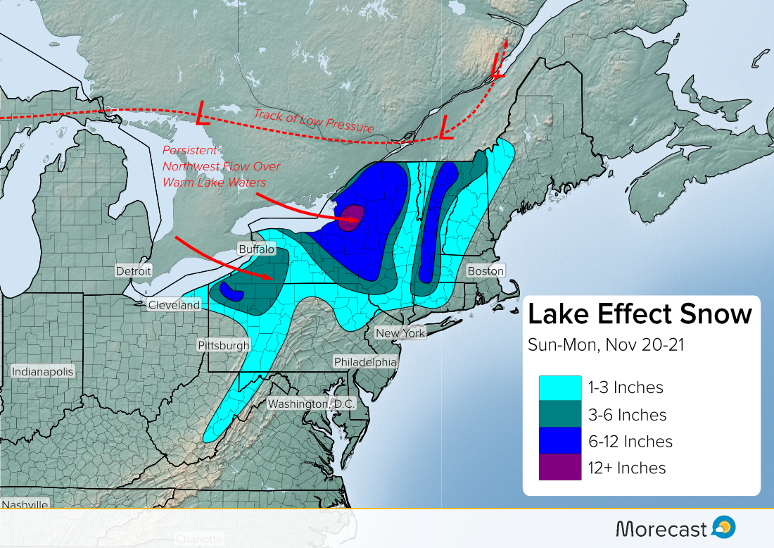 Lake Effect Snow Season To Hit the Ground Running! MORECAST