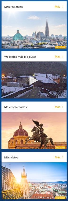 Los filtros preconfigurados ayudan a encontrar los mejores momentos del tiempo.