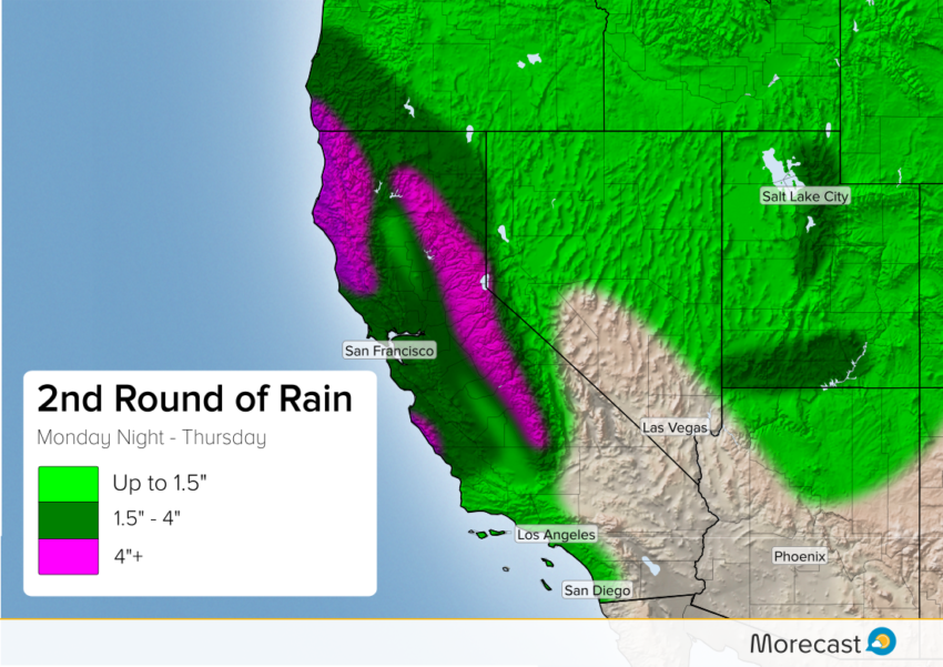 Another round of rain in California