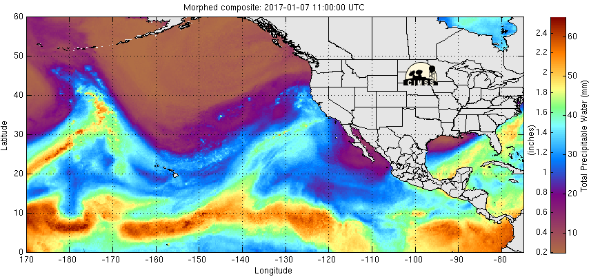 Moisture coming into CA
