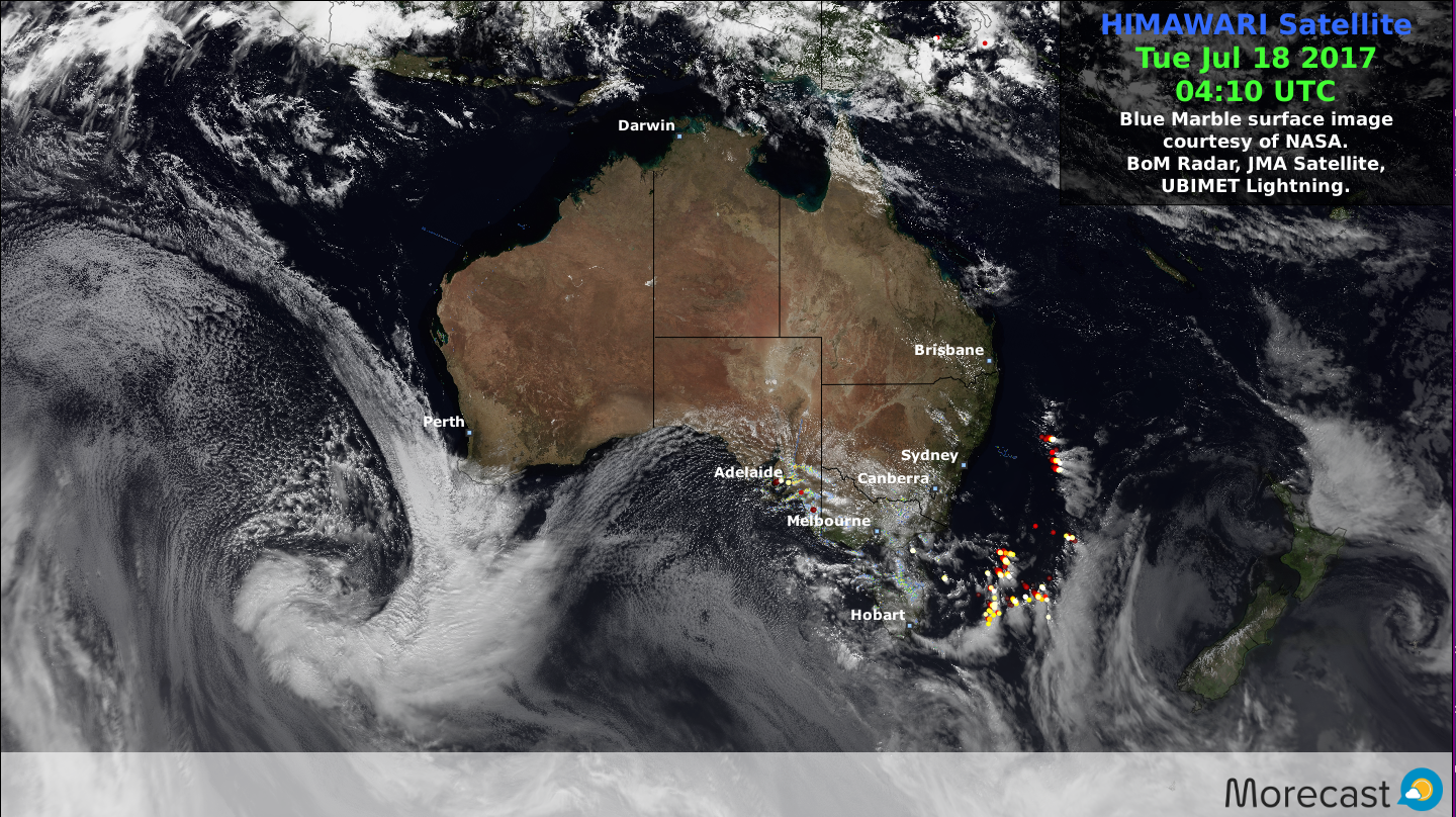 Intense weather systems approaches far south western Australia