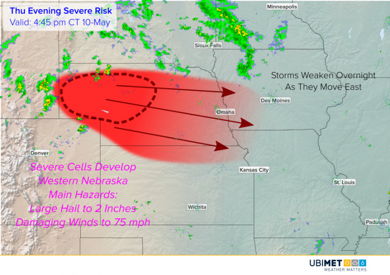 UPDATE Large Hail & Strong Winds Imminent for Nebraska! Weather